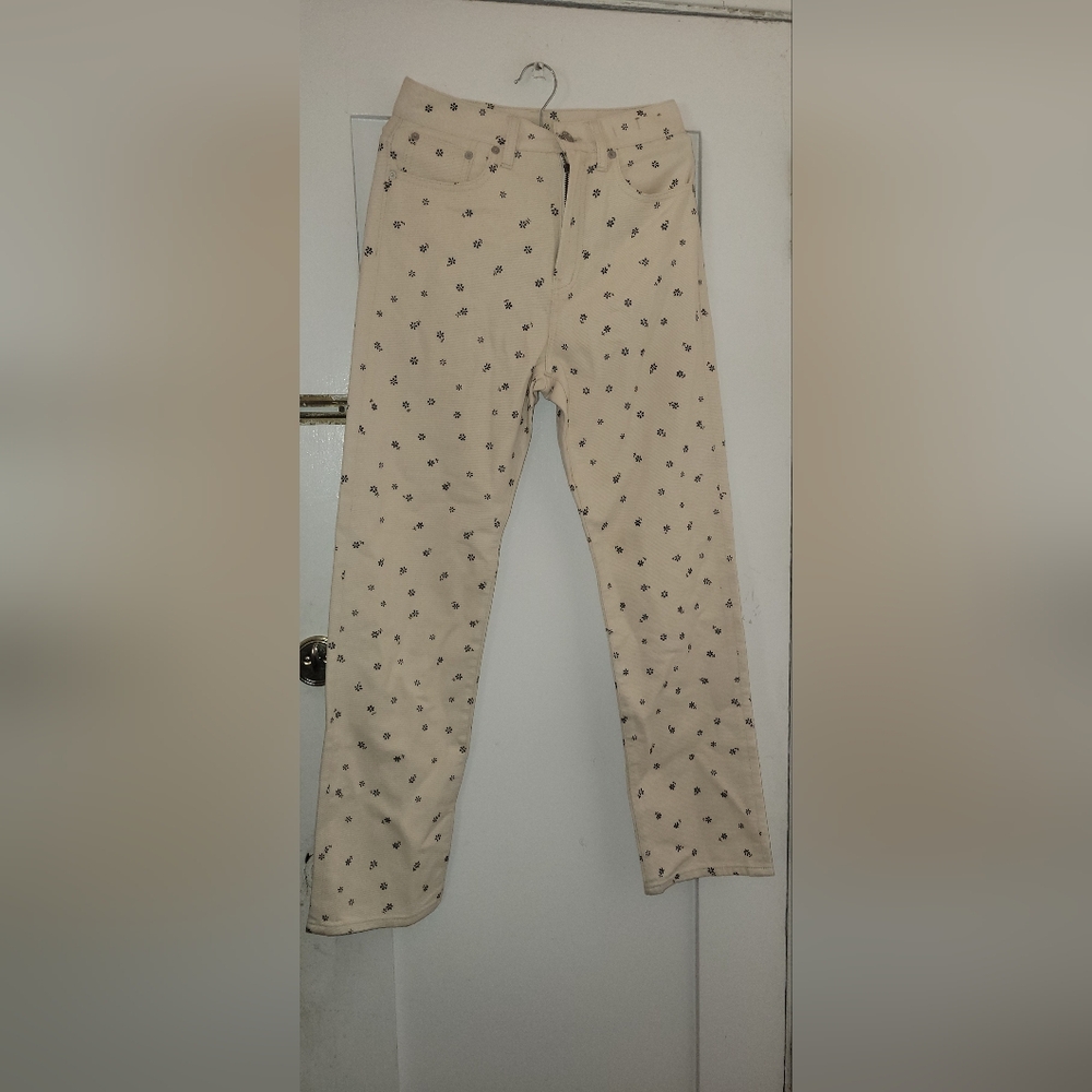 Madewell The Perfect Vintage Straight Jean in Daisy Drizzle Size 26